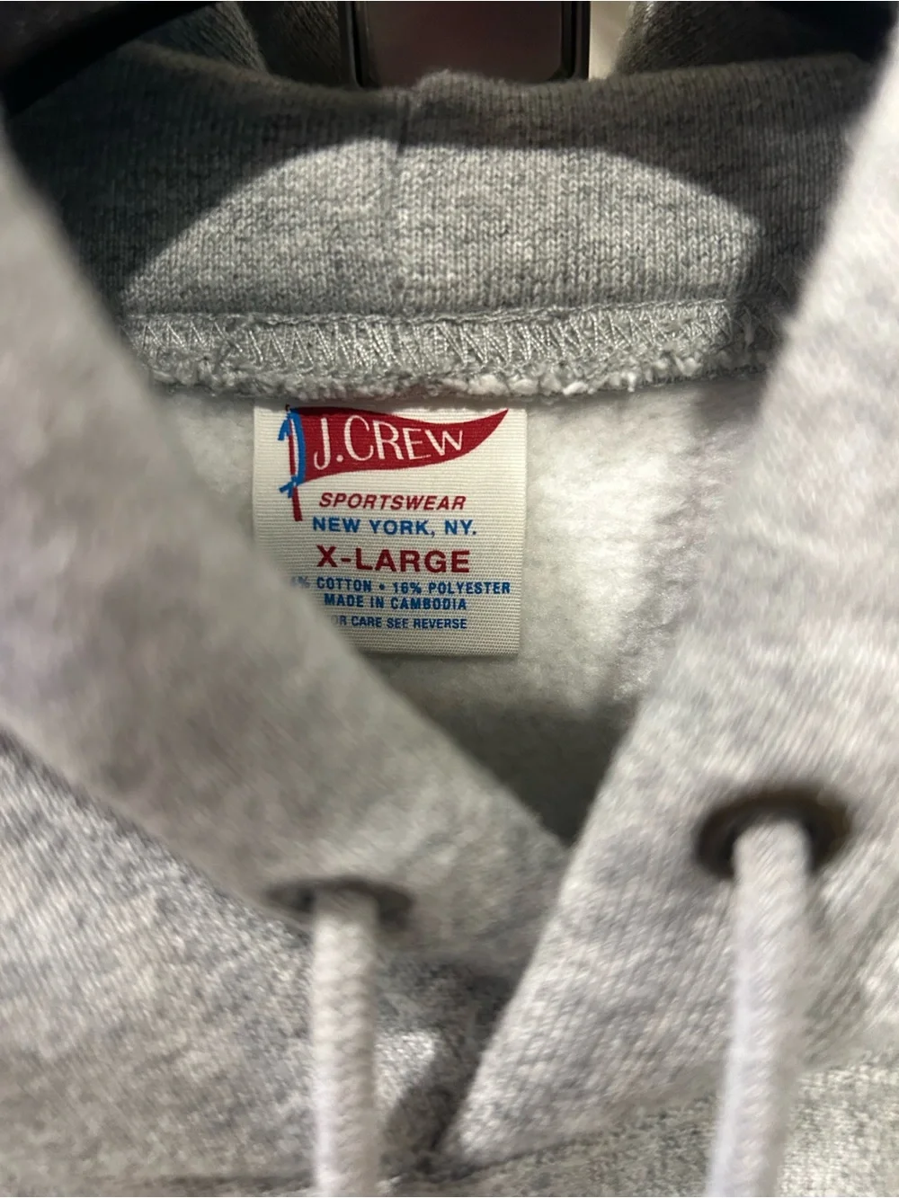 J Crew Sportswear gray Heathered Heavyweight Hoodie